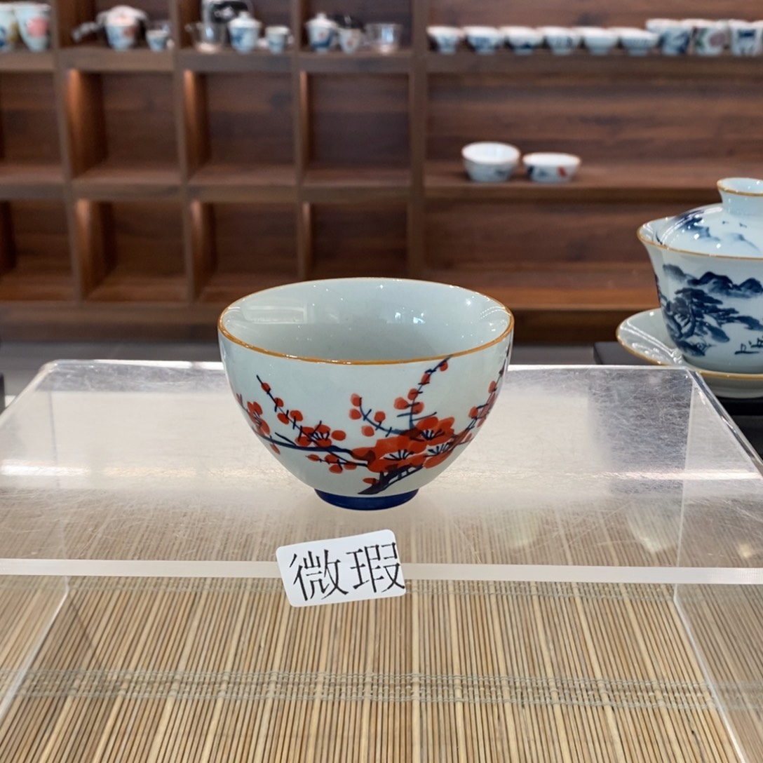 釉下彩老陶泥手工绘制