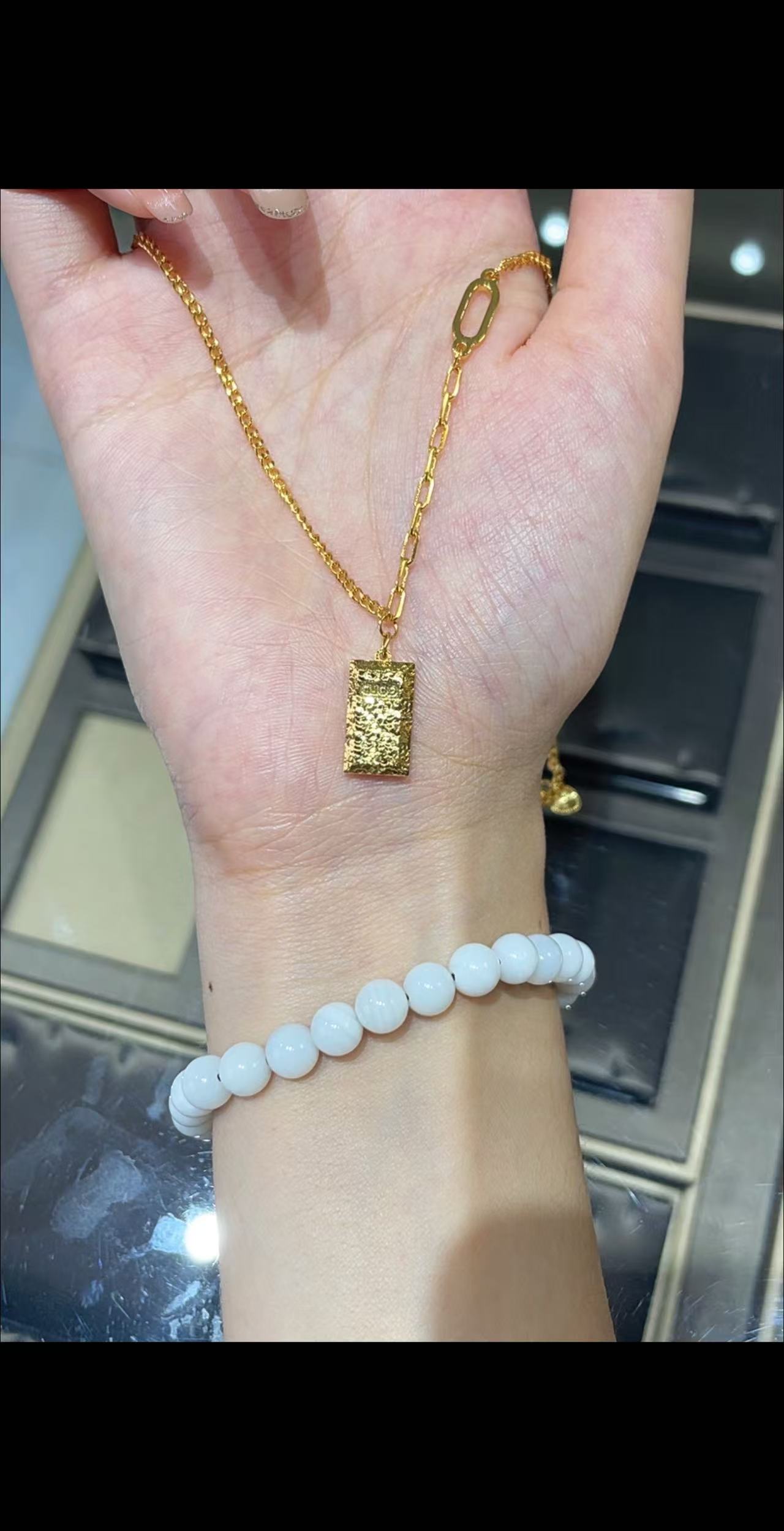 曼总好物-爆闪小金砖暴富项链