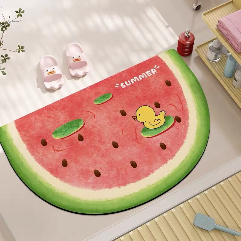 [01-110]浴室吸水防滑硅藻泥地垫卫生间厕所门口速干脚垫入户网红