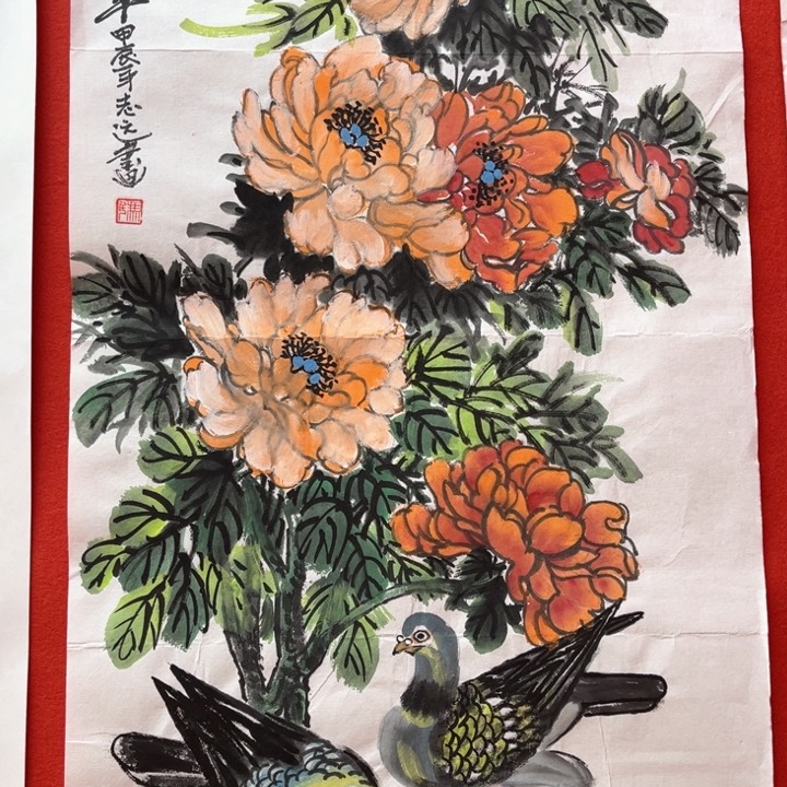 国画花鸟花鸟的羽毛和羽毛是70.46