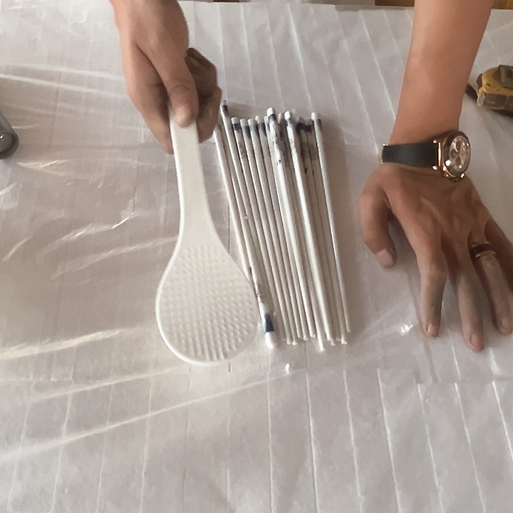 荷花陶瓷筷子10双送1只陶瓷饭铲