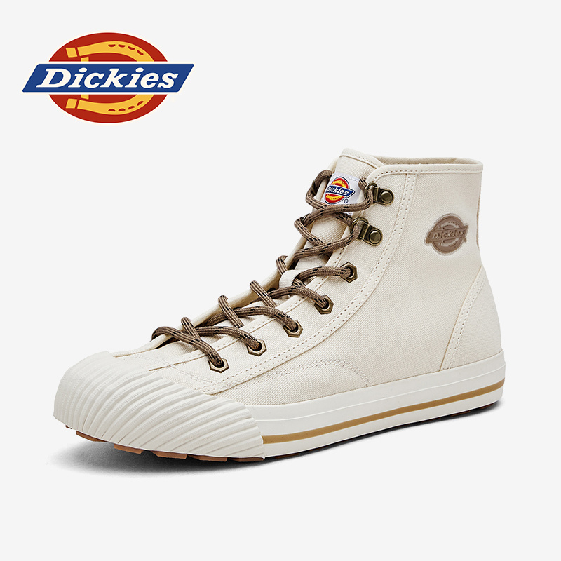 Dickies经典帆布鞋复古中帮素面运动鞋低帮系带休闲秋季透气潮流