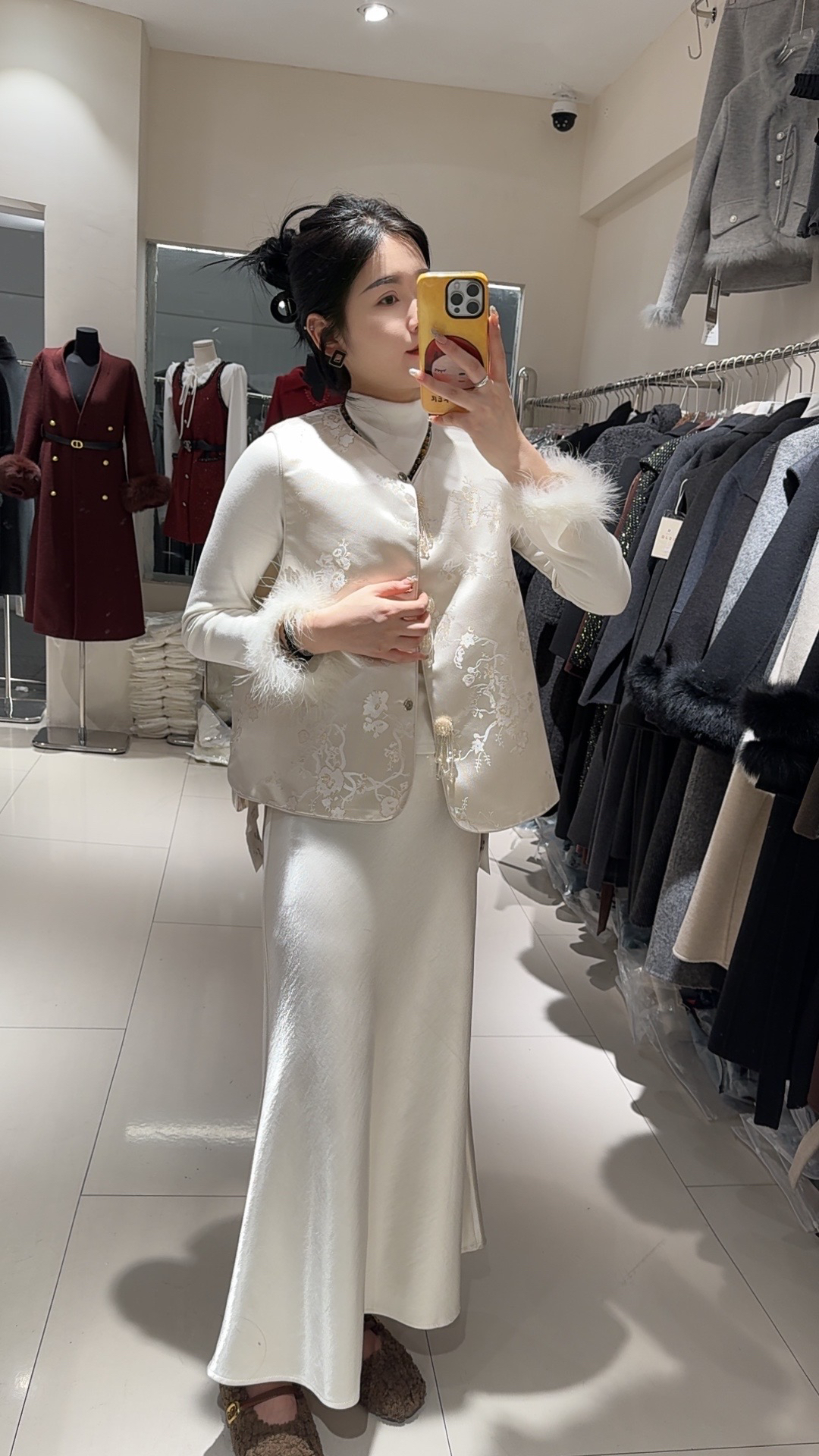 新款白色马甲高品质140斤穿重工