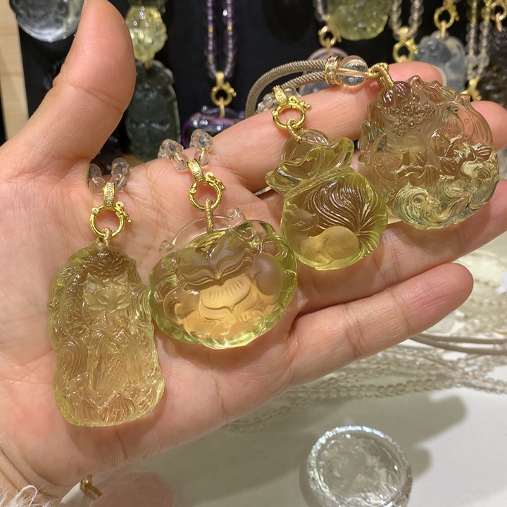 水晶颈饰未镶嵌天然