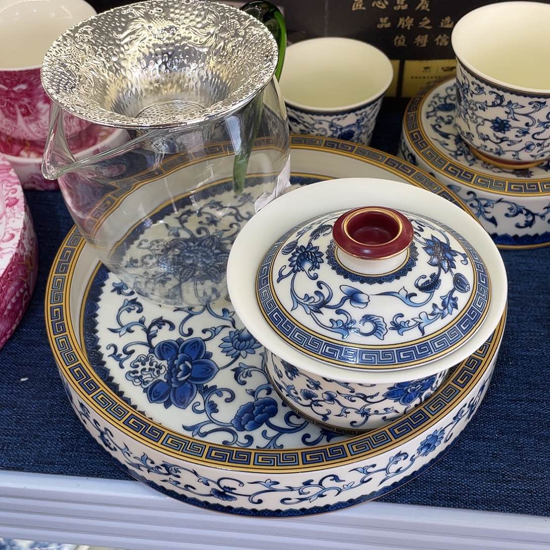 陶景德陶瓷盖碗茶具