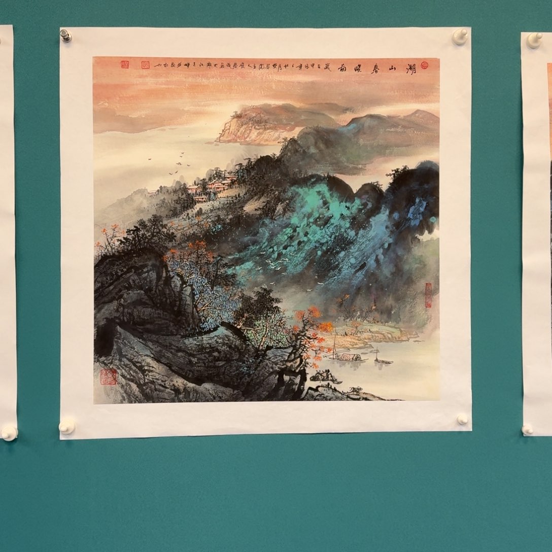 国画资春成四尺斗方山水