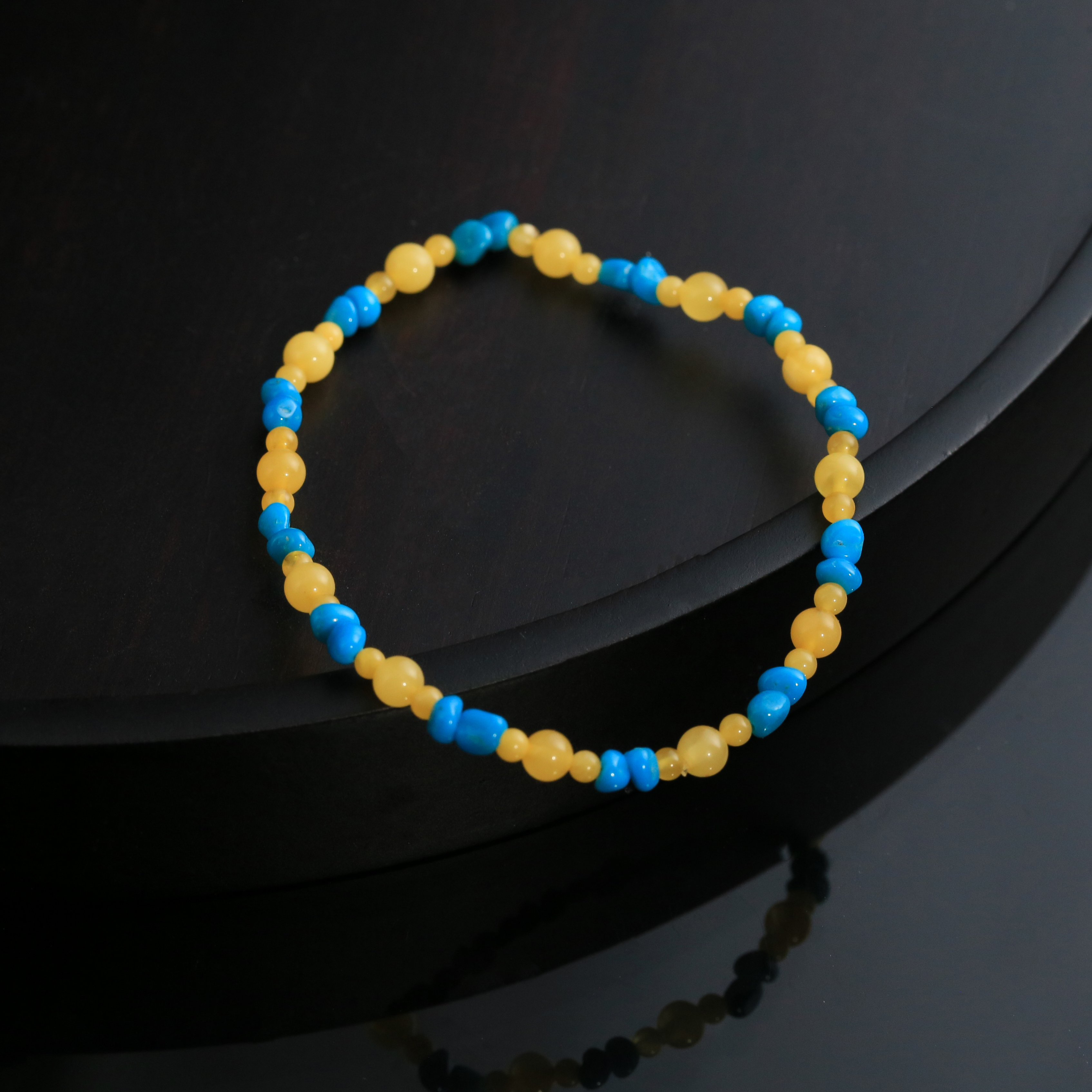 【闫闫专属】安曼博 蜜蜡手串随型绿松手链 XZ0009BZ