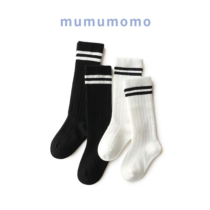 长筒袜春秋高筒学生袜新品纯色大童学院风青少年无骨袜子