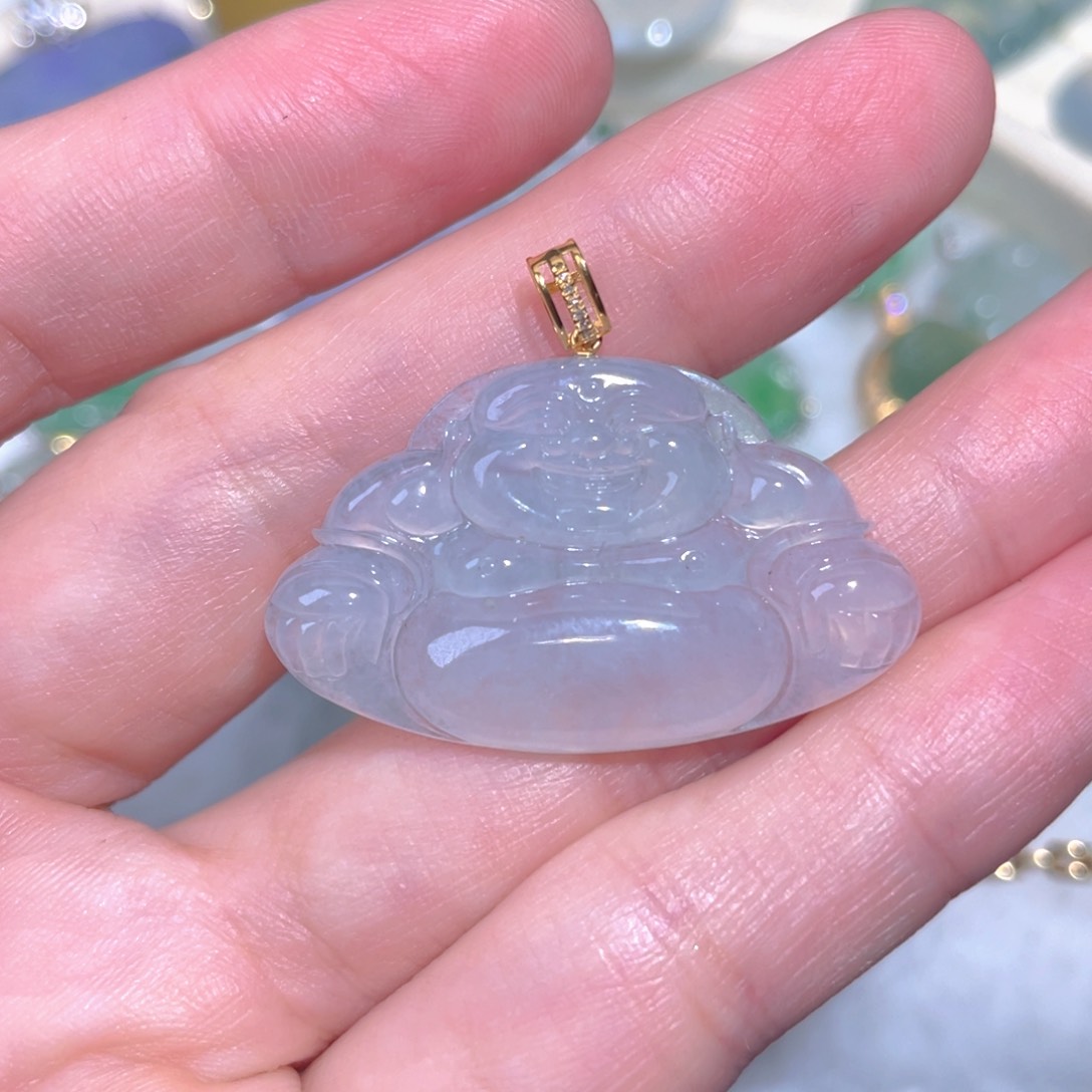 翡翠颈饰18K金镶嵌翡翠