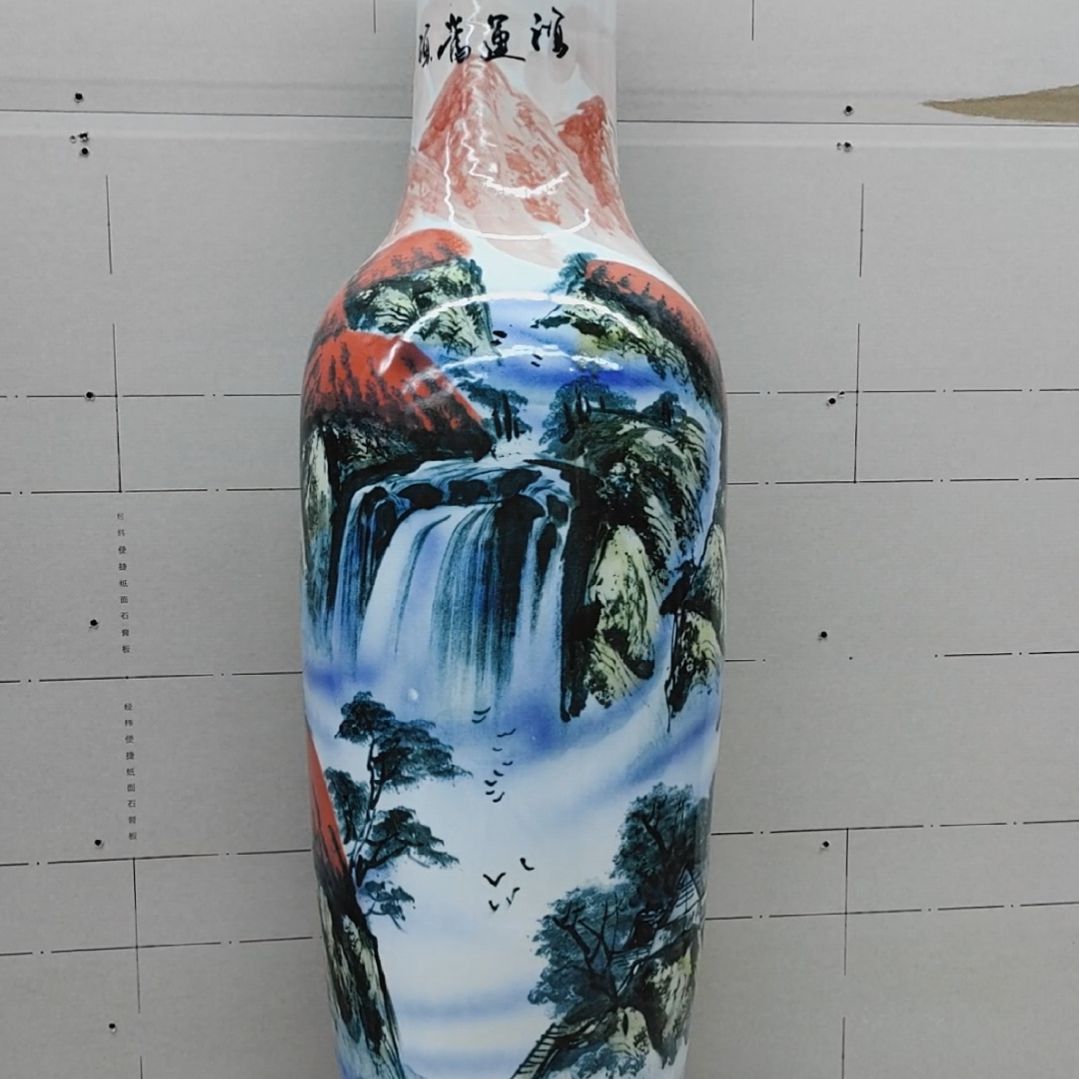 瓶手绘鸿运当头2米一对