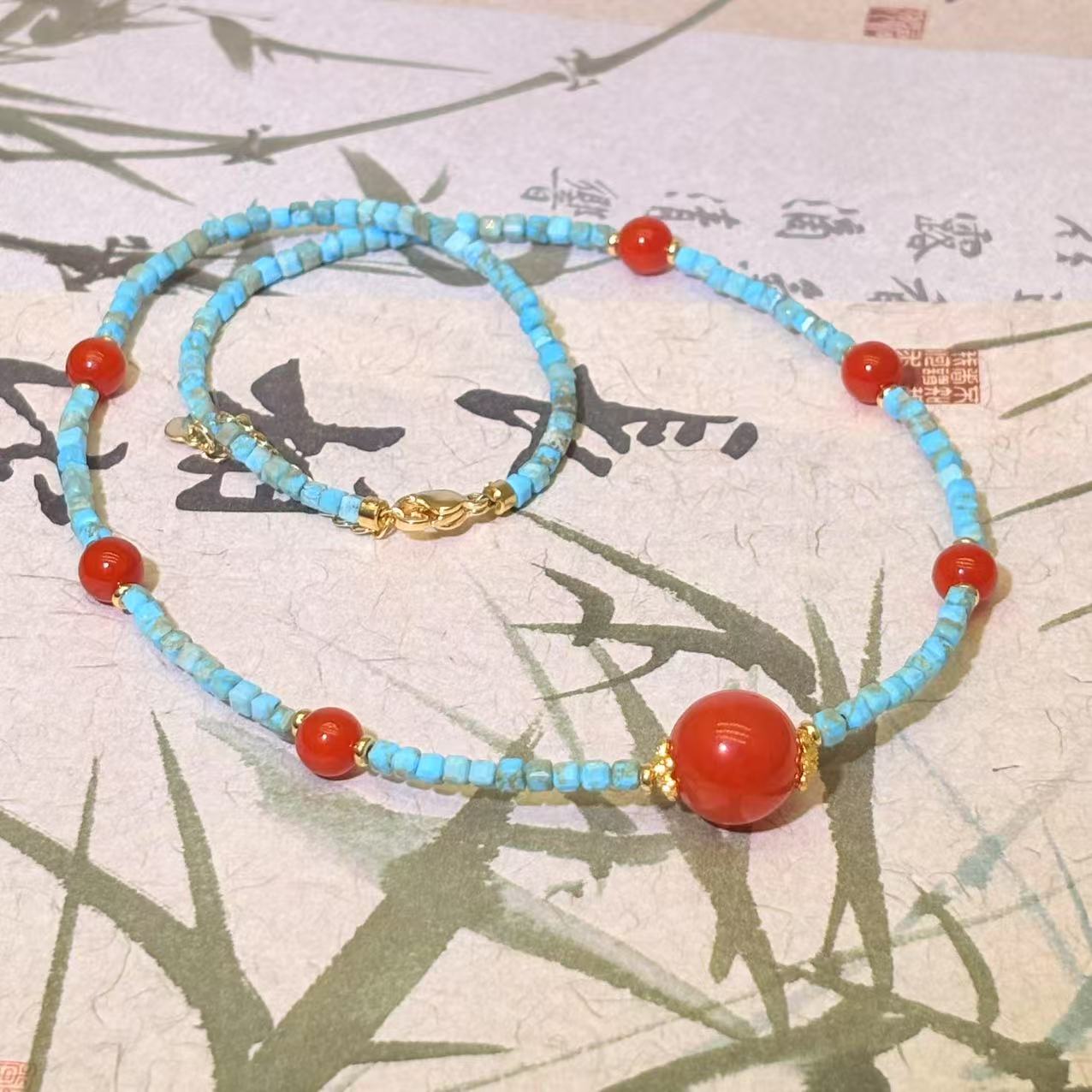 W130 菱镁矿项链 多样性发其一