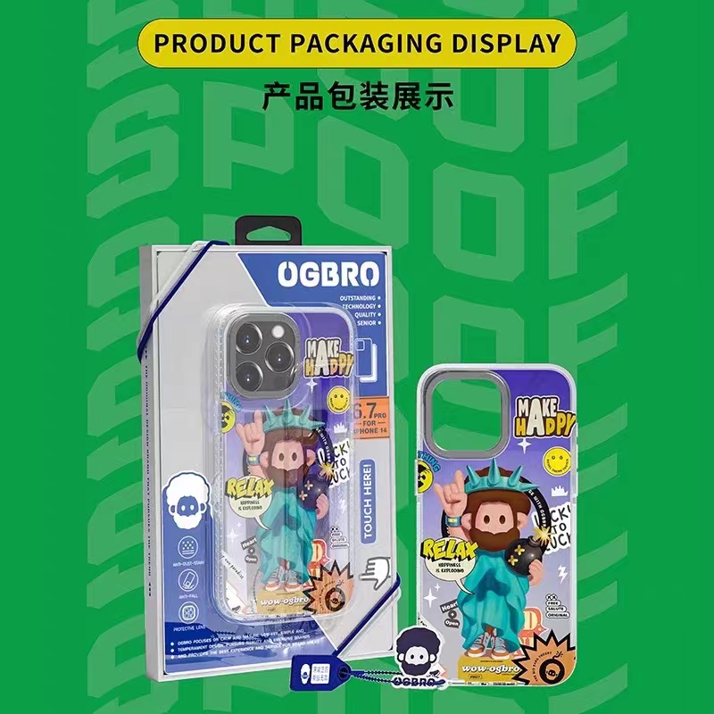 ogbro 15p专属链接 苹果 磁吸充电个性小众防摔潮牌卡通创意