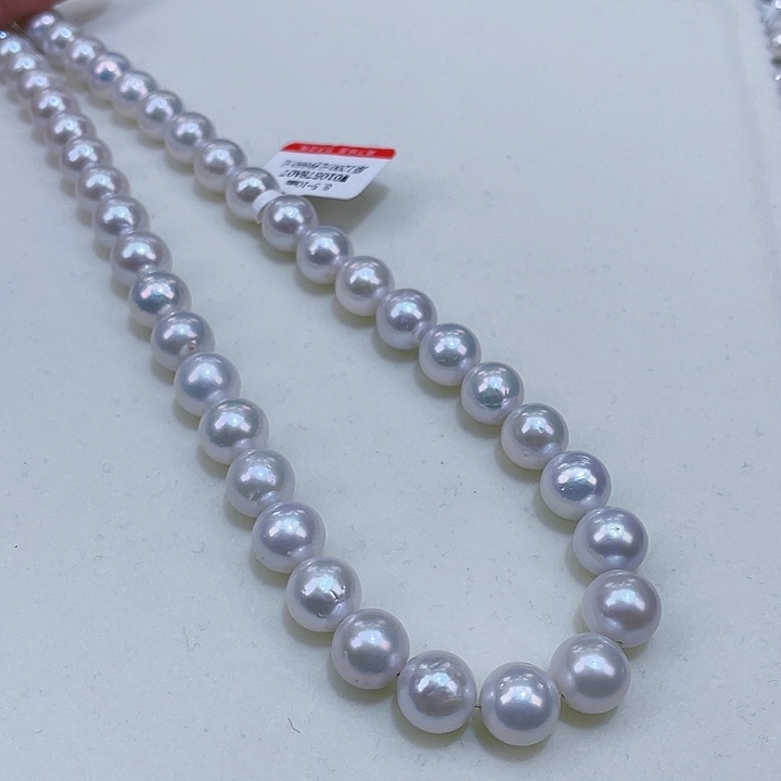 淡水珍珠9/10爆亮炫彩银S925镶嵌