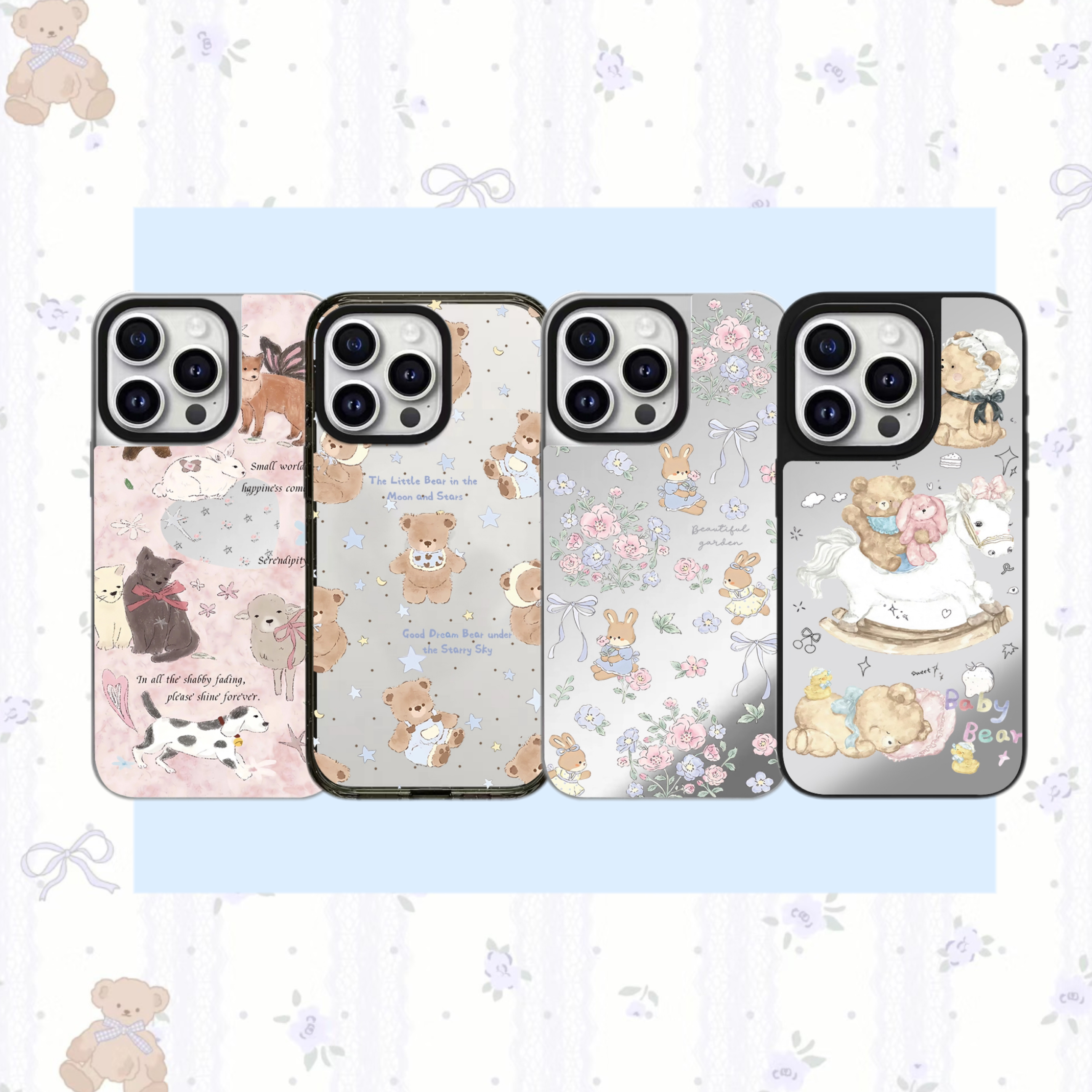 春日童话小熊森林iphone16promax手机壳适用苹果15磁吸14防摔套