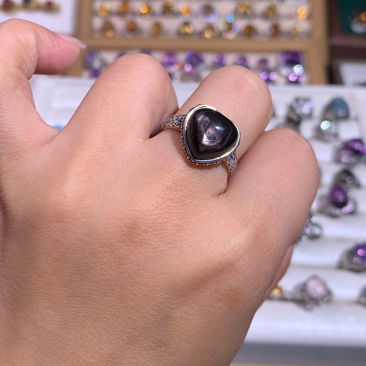 【闪购商品】水晶戒指银S925镶嵌戒指