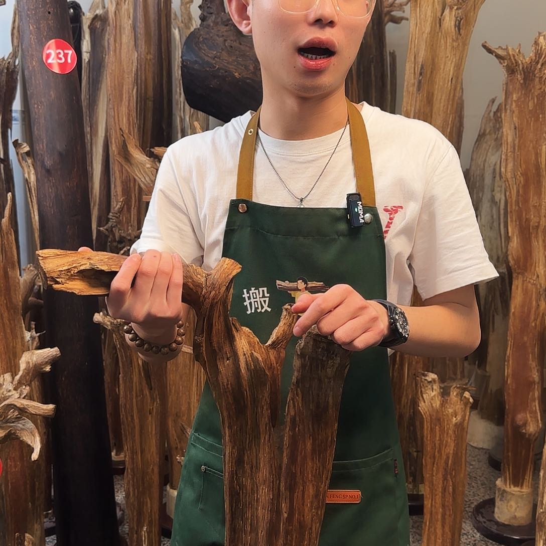 沉香摆件天然沉香原木摆件➕底座