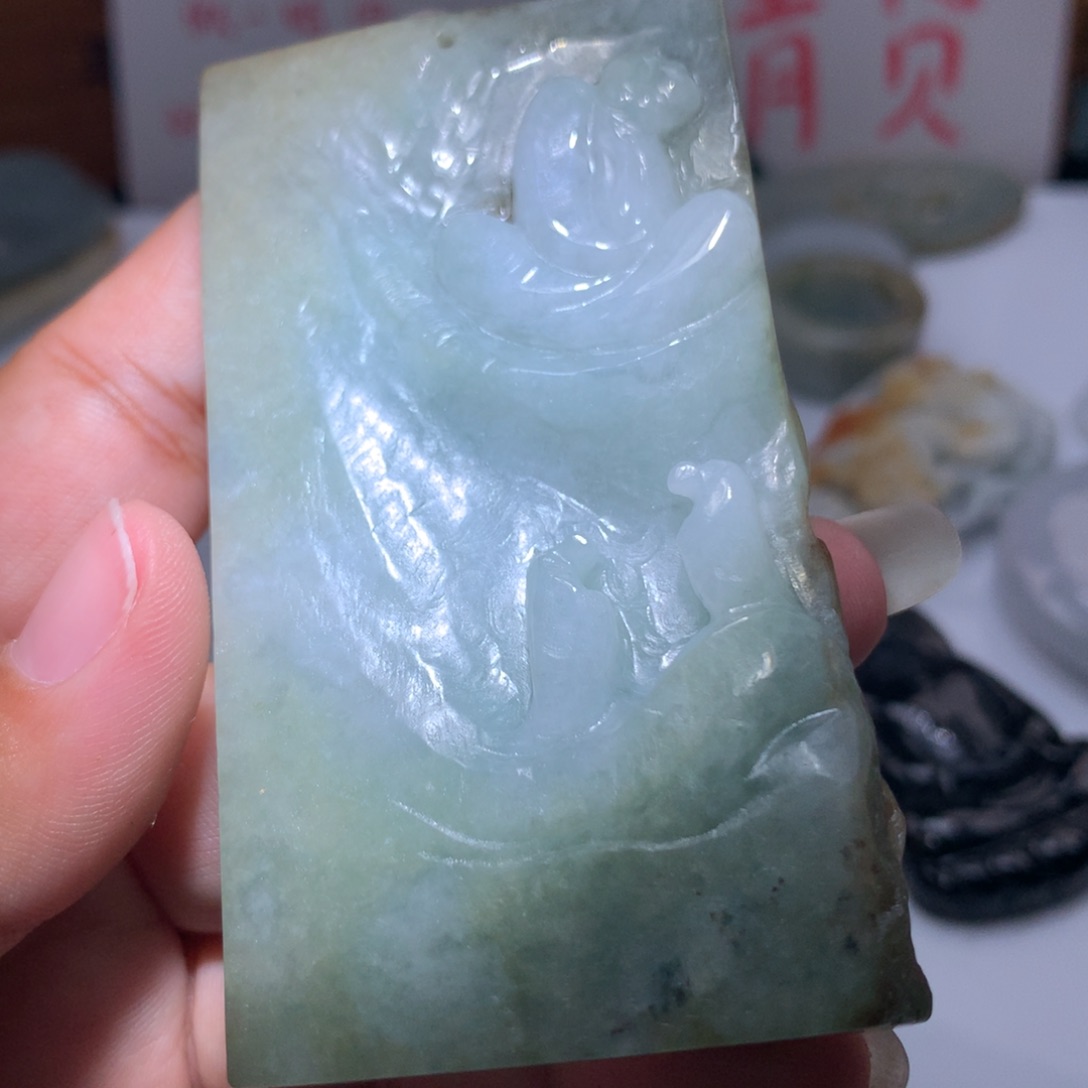 翡翠未镶嵌颈饰保真天然A货翡翠