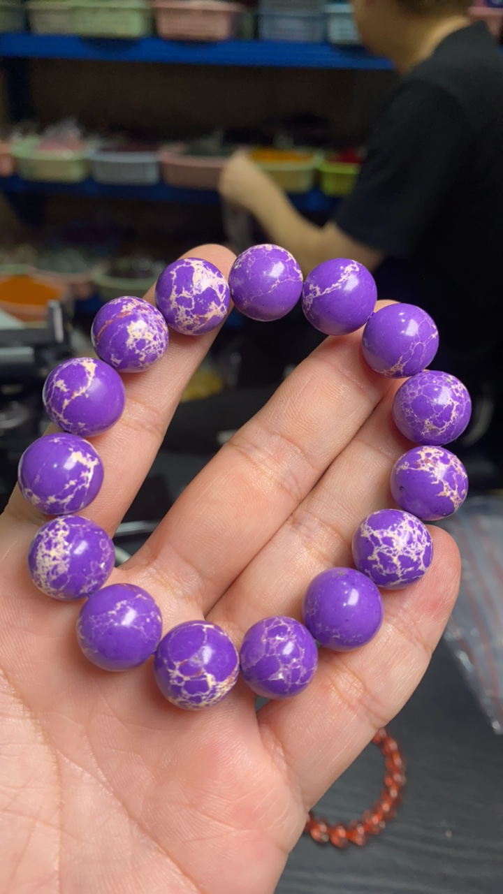 D 473 卡14 紫铁白线松手串