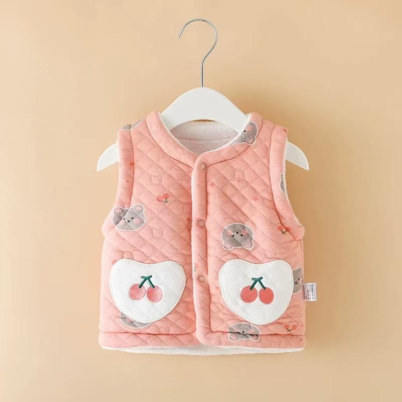 编码【001-199】婴幼儿棉马甲秋冬三层加绒加厚