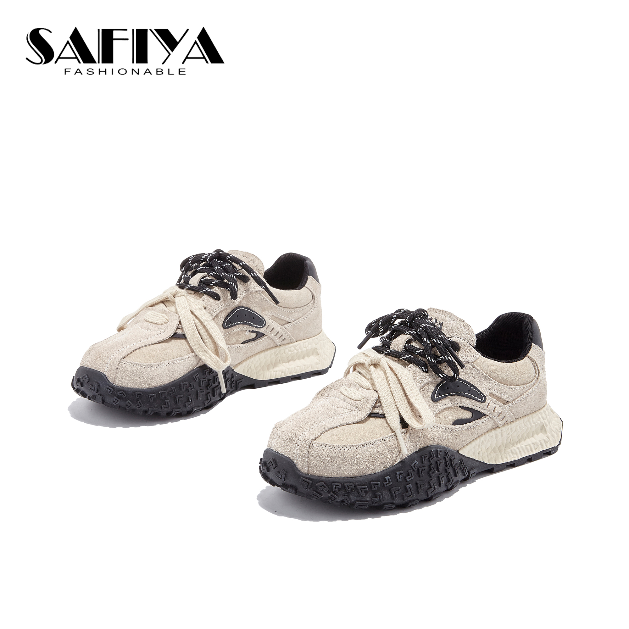 索菲娅秋新款低帮系带舒适时尚潮流百搭运动休闲阿甘鞋SF43111D07