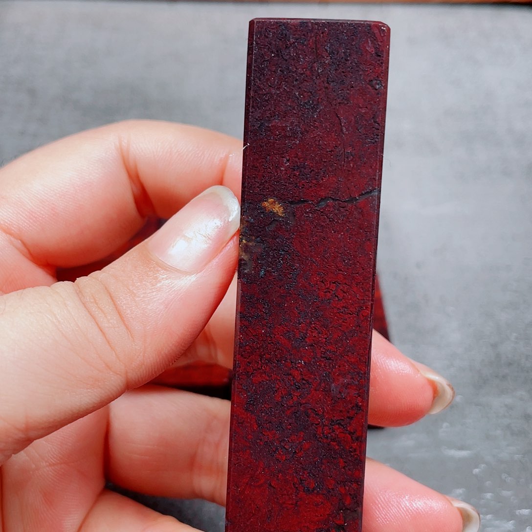 【闪购商品】玉桂林鸡血印章镇尺1