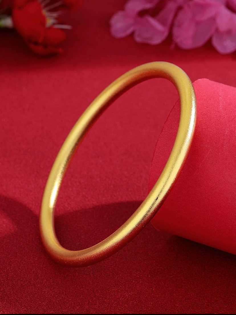  矿金 新款【古法传承手镯】女款实心经典百搭简约气质