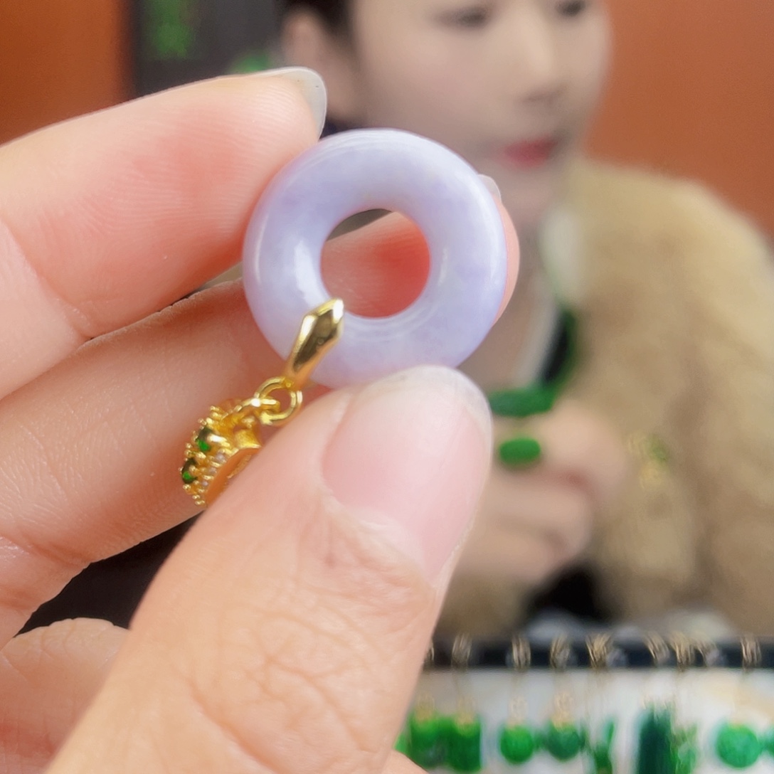 翡翠未镶嵌耳饰饰品