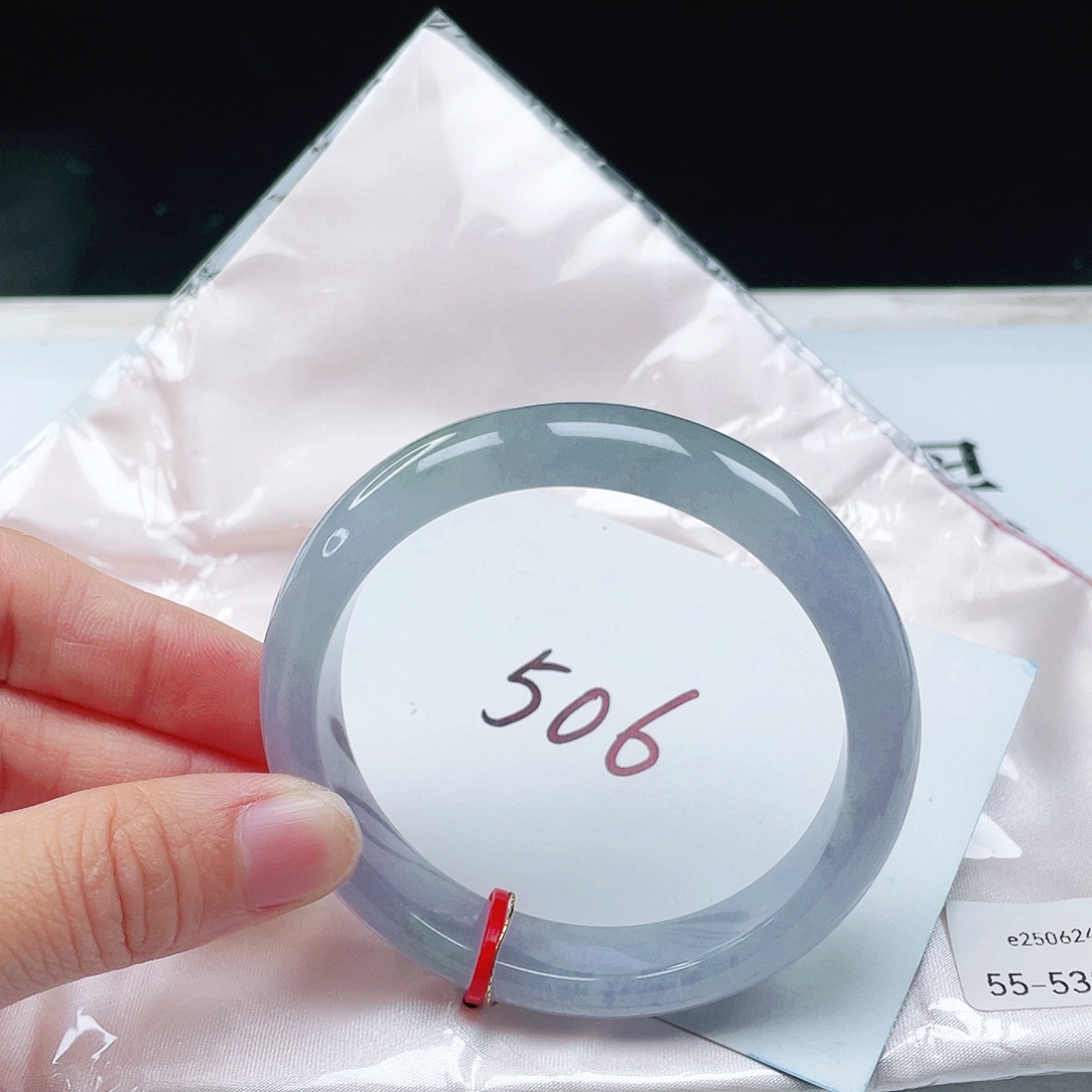 翡翠未镶嵌手镯55+正圈