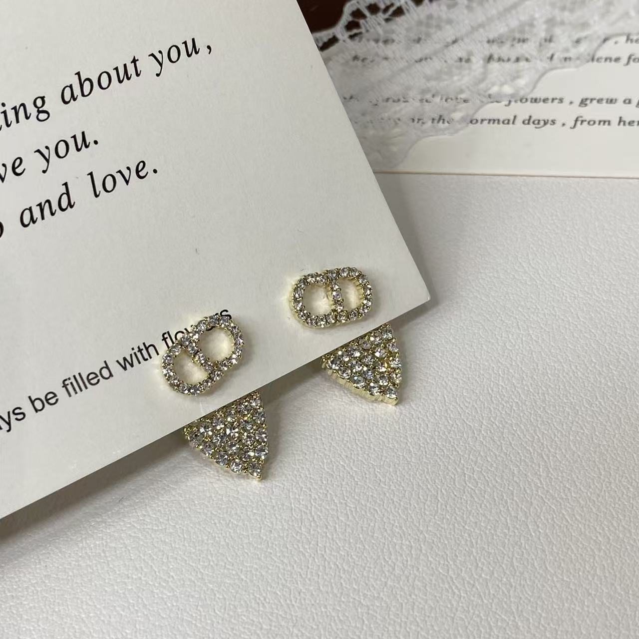 合金合成锆石耳饰 【雪糕专属】s03404 猪鼻子爱心吊坠耳钉