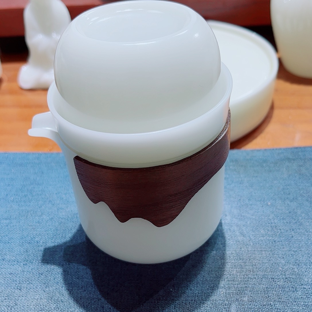 陶瓷素烧璞玉1壶4杯套啊