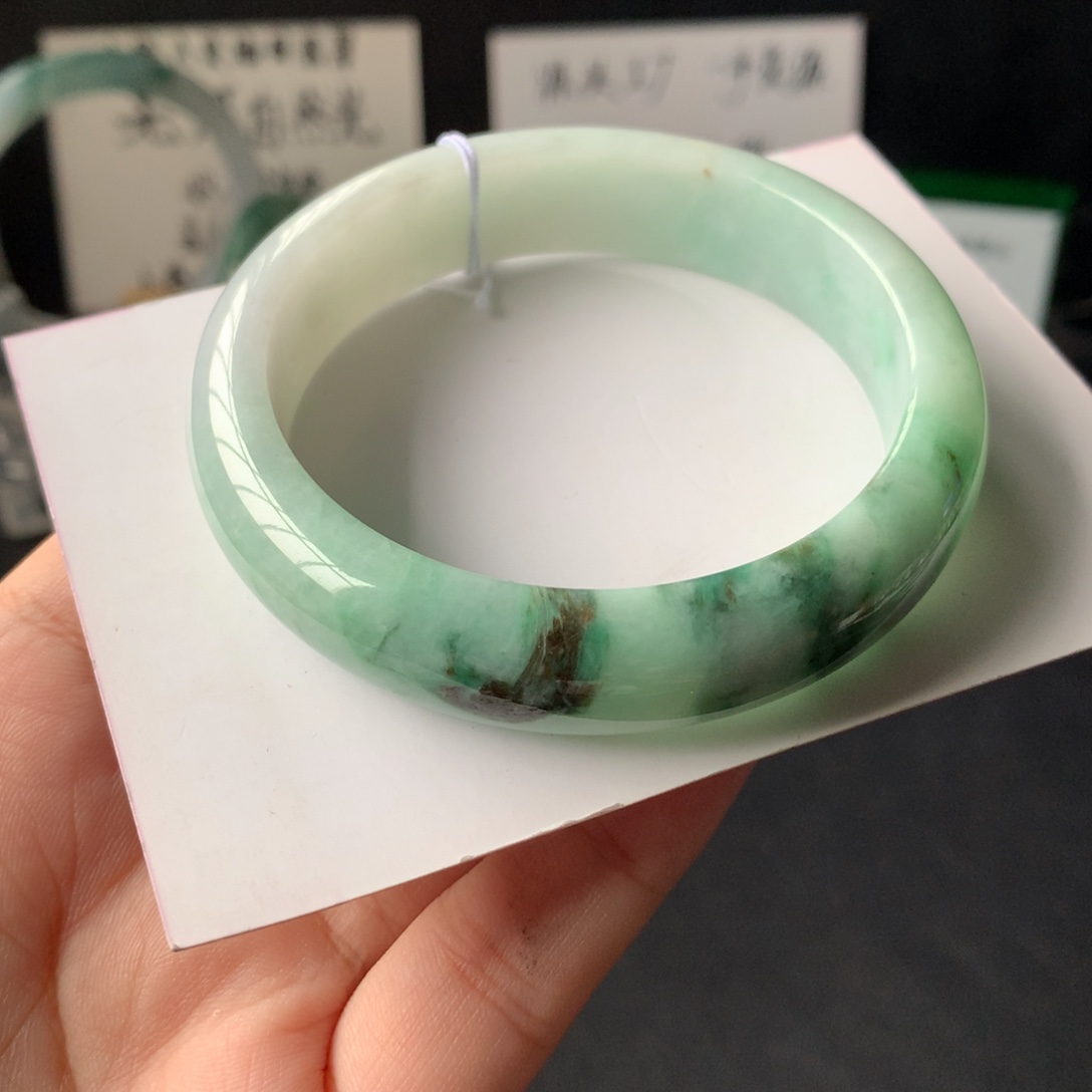 翡翠未镶嵌手镯3号53.6-13.1-7.6