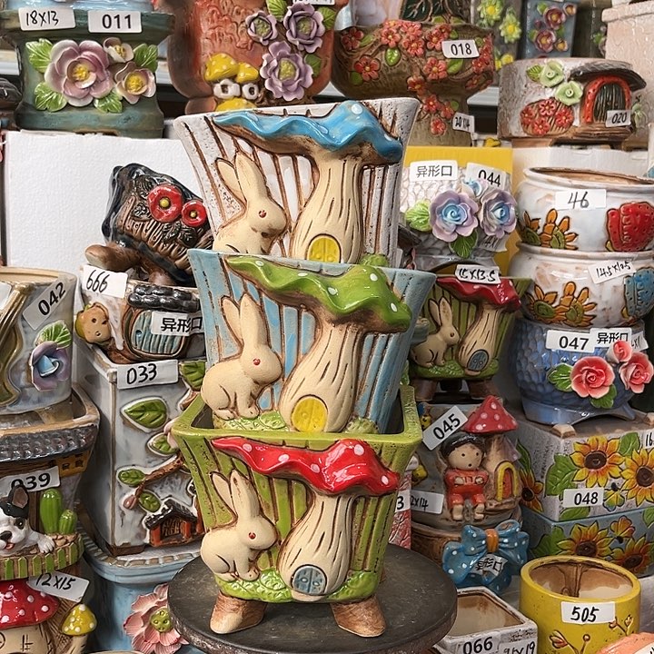 粗陶材质多肉花盆