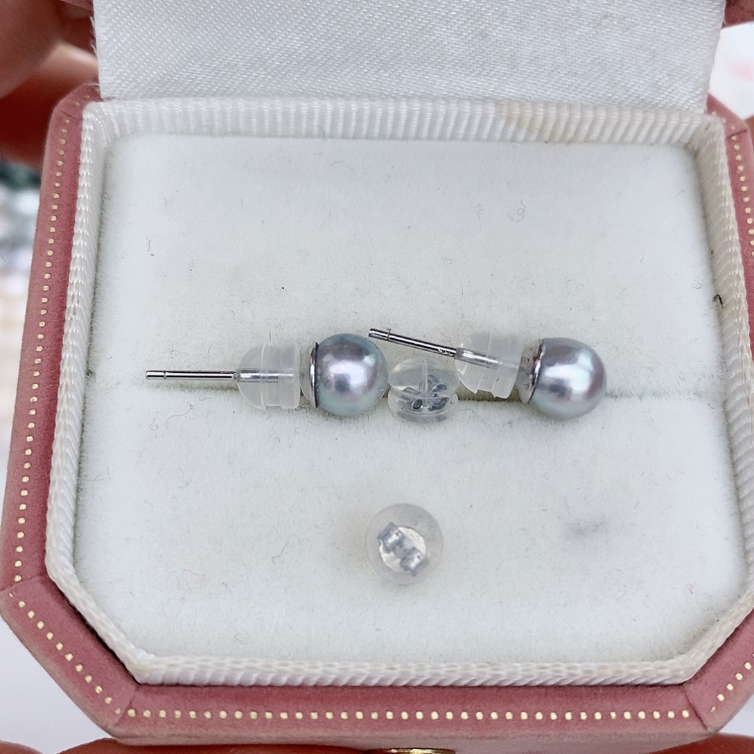 海水珍珠耳饰银S925镶嵌