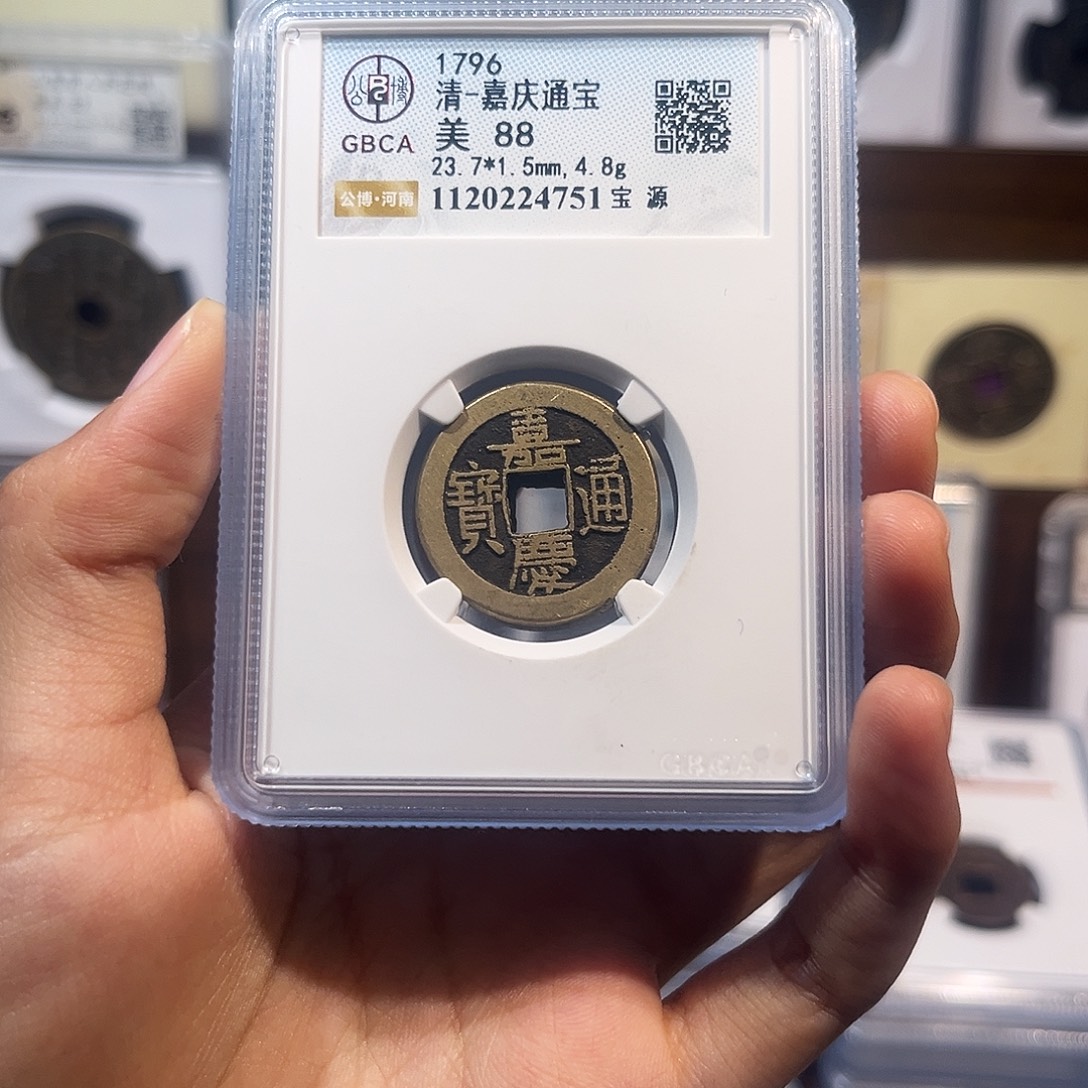C***S铜嘉庆通宝 保真保老 高品质 88分