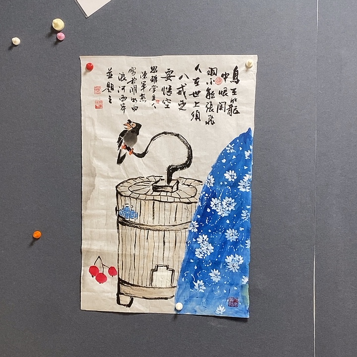 国画45/68陈军燕手绘画芯