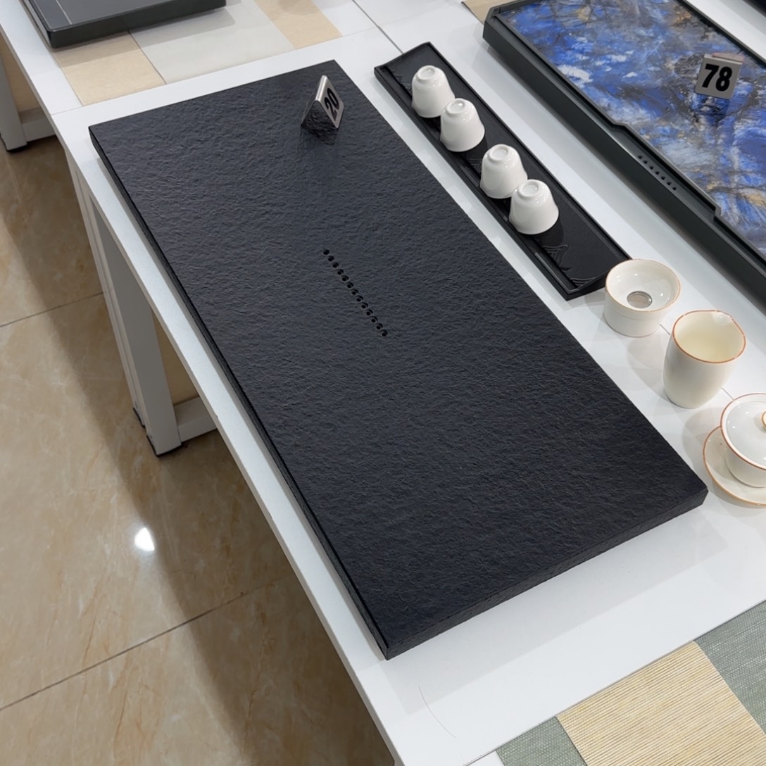 ****乌金石火烧工艺闲庭、长55宽37厚度2.5直角内嵌