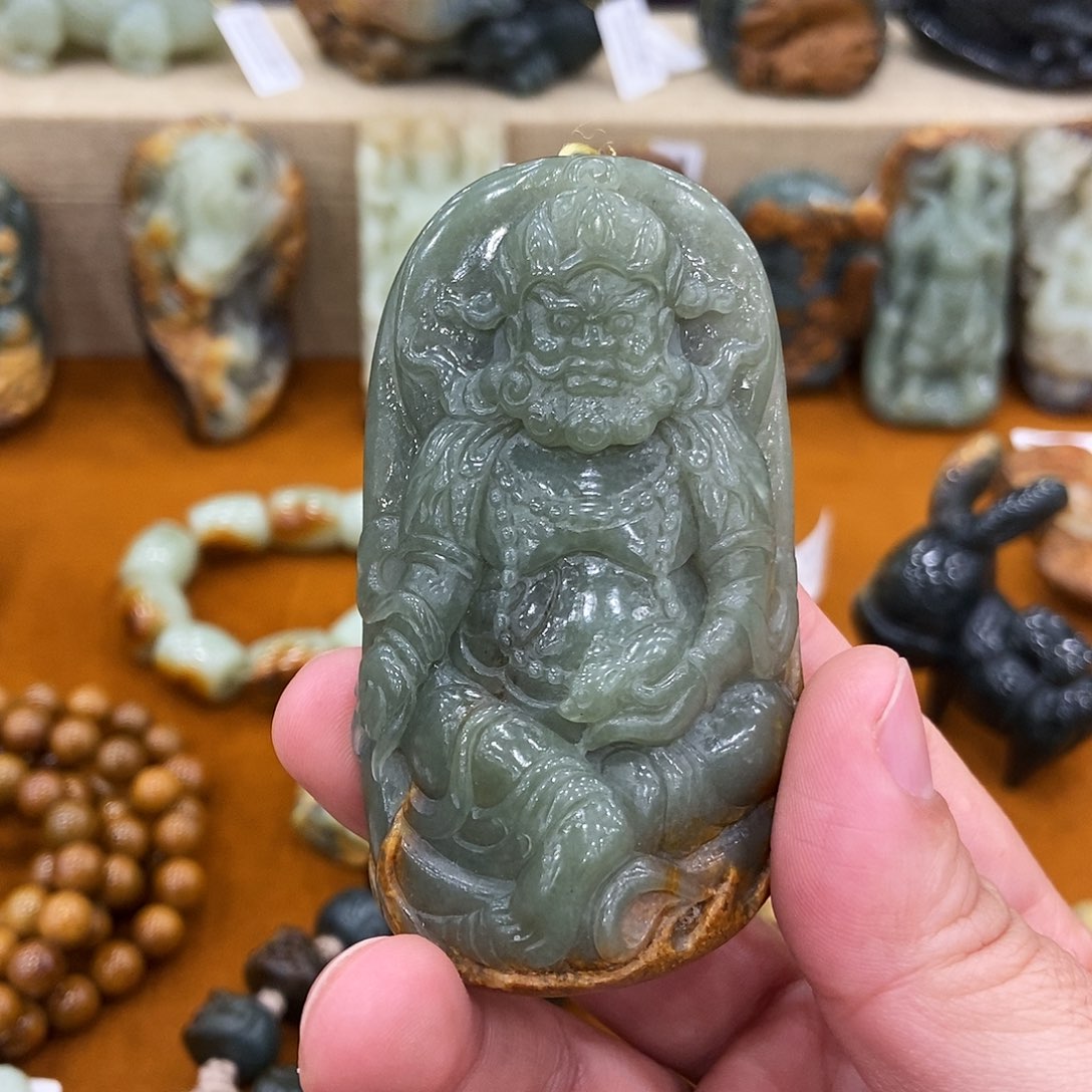 岫岩河磨玉（透闪石质玉）手把未镶嵌石*