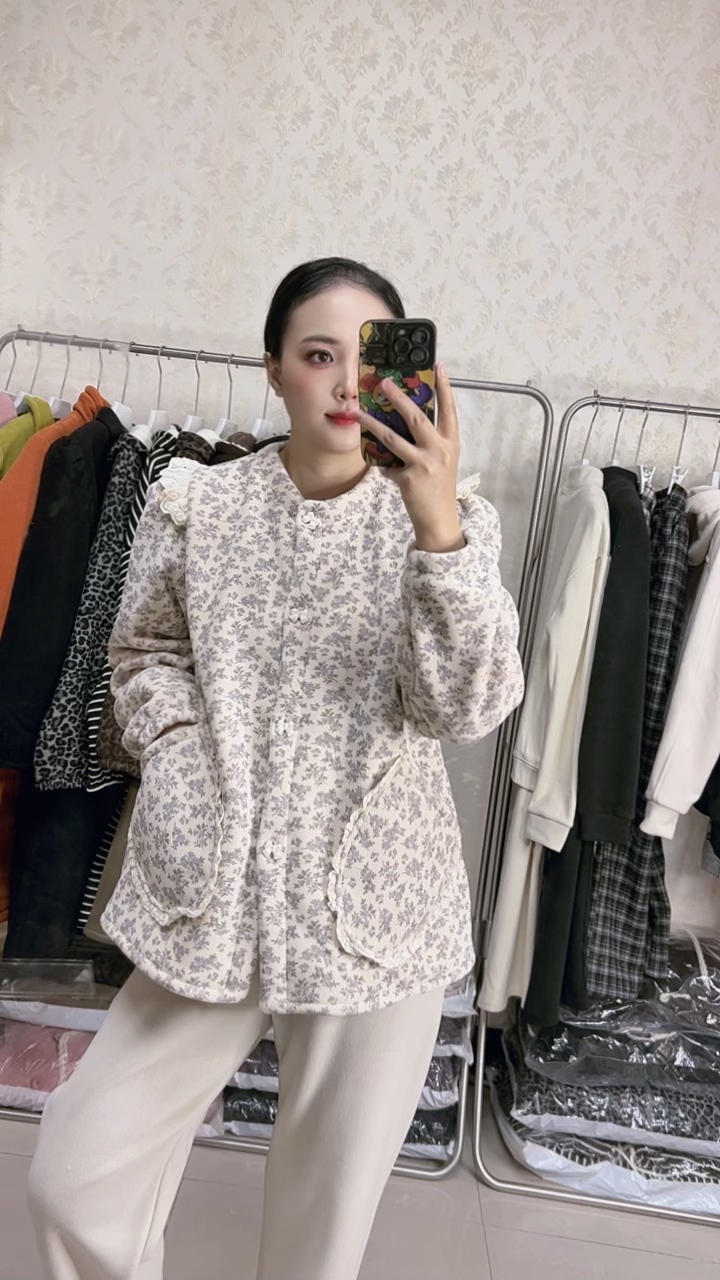 2025年女秋冬季长袖成人家居服套装休闲小香风套装