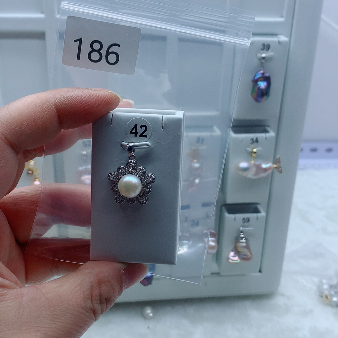 吊坠(不含链)淡水珍珠合金