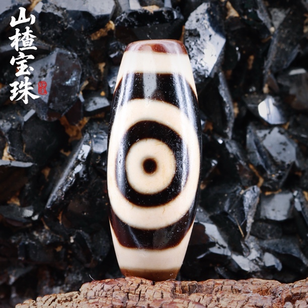 R0005台湾顶料朱砂任晓攀虎牙天珠项链真品男款吊坠玛瑙单珠行运