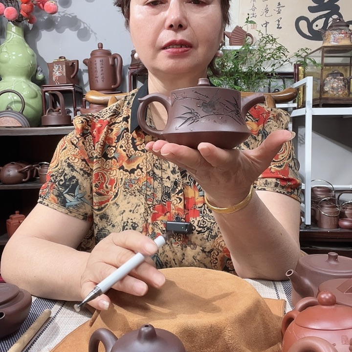茶壶底槽青原矿紫砂壶