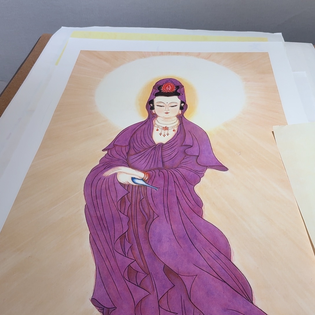 上***一国画紫衣观音一副作品