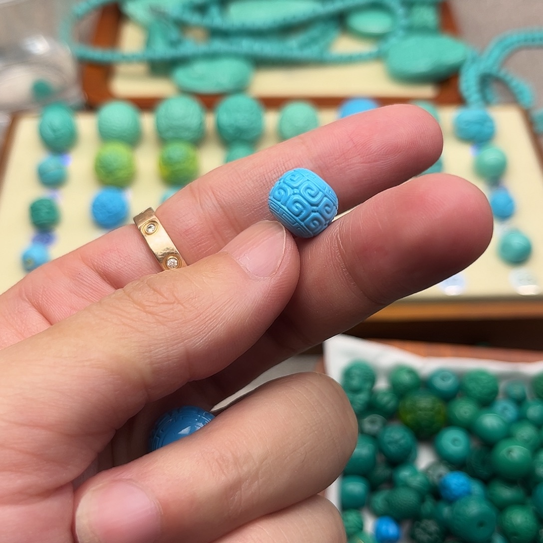 手工雕刻配饰配珠手串尺寸11