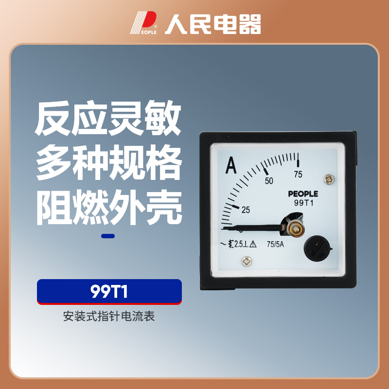 人民电器99T1安装式指针电流表
