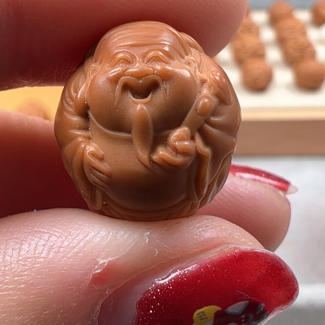 11号猴头雕刻横财神左右孔