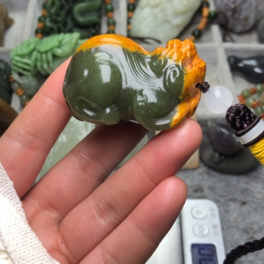 和田玉挂件未镶嵌风**静