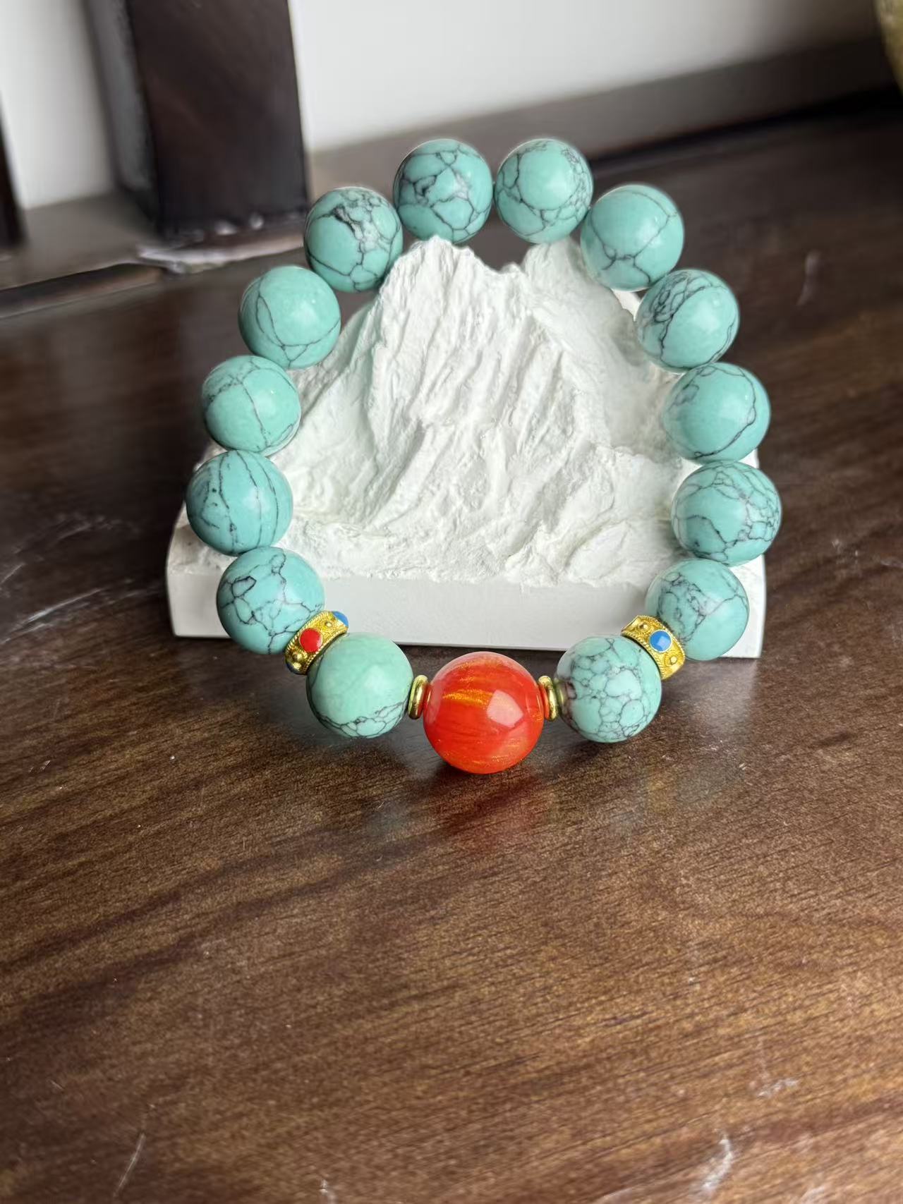 手链 【福瀚】绿s手串配饰红