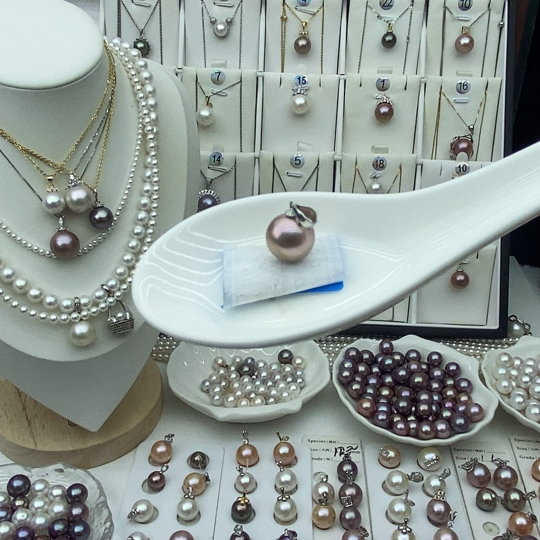 珍珠淡水珍珠银S925镶嵌