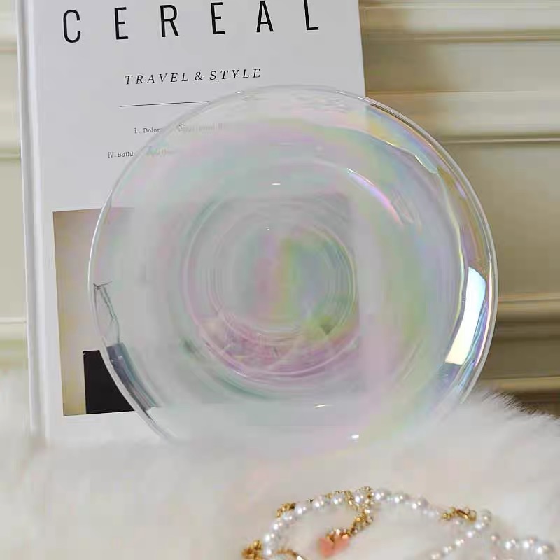 玻璃壶承茶壶托盘琉璃干泡台小清新茶点水果盘养壶垫茶具配件