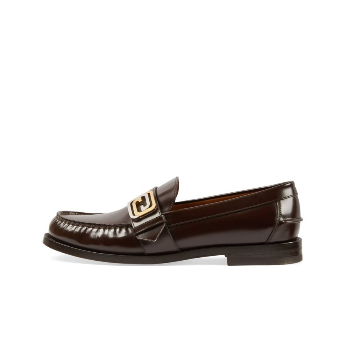 全新未使用 GUCCI/古驰 古驰 全黑双G互扣式乐福鞋